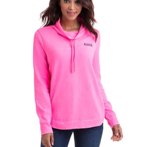 Vineyard Vines Sweaters - Vineyard Vines slub funnel neck shep shirt neon M